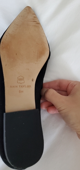 Black Suede Ann Taylor Loafers - Picture 3 of 5